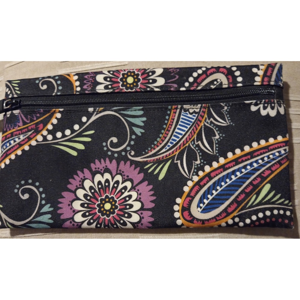 Vera Bradley Lighten Up Pencil Pouch Bandana Swirl